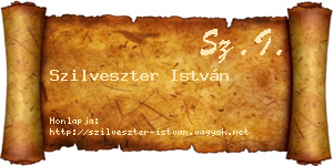 Szilveszter István névjegykártya