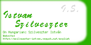 istvan szilveszter business card